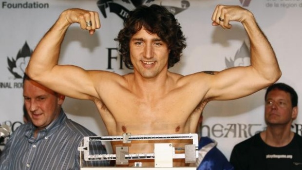 Justin Trudeau shirtless