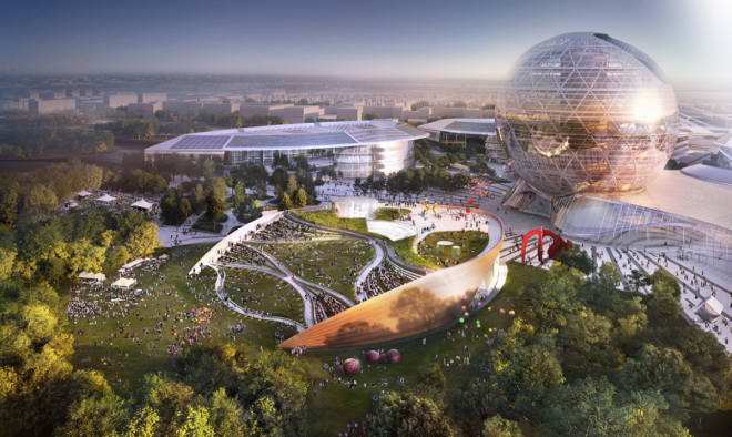 L'Astana Art Center è questa struttura futuristica progettata da Adrian Smith e Gordon Gill